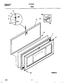 02 - Door parts for Frigidaire Freezer GFC20M4AW5 from AppliancePartsPros.com