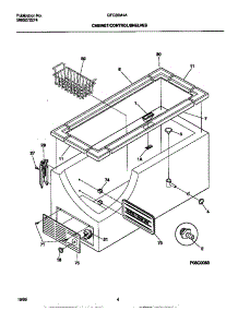 03 - Cabinet / Controls / Shelves parts for Frigidaire Freezer GFC20M4AW5 from AppliancePartsPros.com