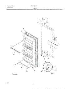 03 - Door parts for Gibson Freezer GFU14M3GW2 from AppliancePartsPros.com
