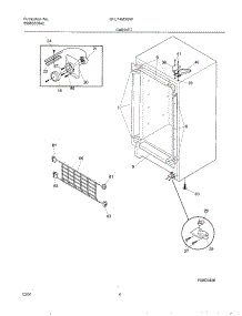 05 - Cabinet parts for Gibson Freezer GFU14M3GW2 from AppliancePartsPros.com