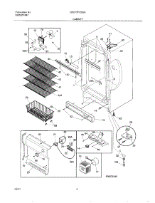 05 - Cabinet parts for Gibson Freezer GFU17F7GW5 from AppliancePartsPros.com