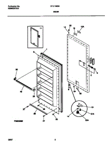 02 - Door parts for Frigidaire Freezer GFU14M3AW7 from AppliancePartsPros.com