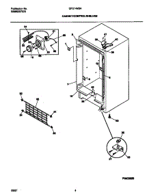 03 - Cabinet / Control / Shelves parts for Frigidaire Freezer GFU14M3AW7 from AppliancePartsPros.com