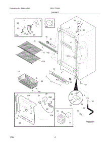 05 - Cabinet parts for Gibson Freezer GFU17F5AW6 from AppliancePartsPros.com