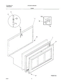 03 - Door parts for Gibson Freezer GFC05M3AW0 from AppliancePartsPros.com