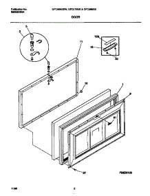 02 - Door parts for Frigidaire Freezer GFC05M3EW1 from AppliancePartsPros.com