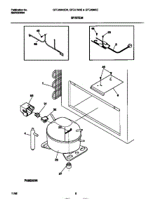 04 - System parts for Frigidaire Freezer GFC05M3EW1 from AppliancePartsPros.com