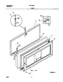 02 - Door parts for Frigidaire Freezer GFC15D4GW0 from AppliancePartsPros.com