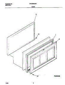 02 - Door parts for Frigidaire Freezer GFC05M0HW1 from AppliancePartsPros.com