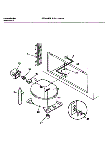 04 - Compressor parts for Frigidaire Freezer GFC05M3AD1 from AppliancePartsPros.com
