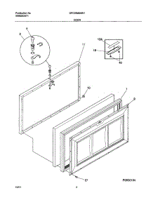 03 - Door parts for Gibson Freezer GFC05M3AW1 from AppliancePartsPros.com