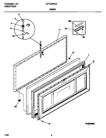 02 - Door parts for Frigidaire Freezer GFC20M4AW4 from AppliancePartsPros.com