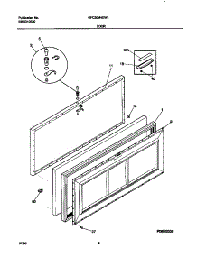 02 - Door parts for Frigidaire Freezer GFC20M4GW1 from AppliancePartsPros.com