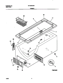 03 - Cabinet parts for Frigidaire Freezer GFC20M4GW1 from AppliancePartsPros.com