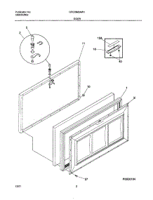 03 - Door parts for Gibson Freezer GFC09M3AW1 from AppliancePartsPros.com