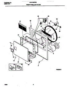 03 - Front Panel,Door parts for Frigidaire Dryer GSG746RFS9 from AppliancePartsPros.com