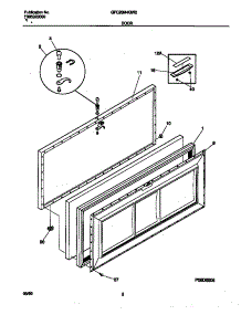 02 - Doors parts for Frigidaire Freezer GFC20M4GW2 from AppliancePartsPros.com