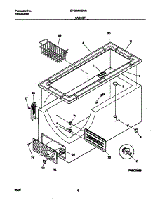 03 - Cabinet parts for Frigidaire Freezer GFC20M4GW2 from AppliancePartsPros.com