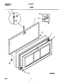 02 - Door parts for Frigidaire Freezer GFC15M4AW3 from AppliancePartsPros.com