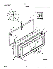 02 - Door parts for Frigidaire Freezer GFC25M7AW4 from AppliancePartsPros.com