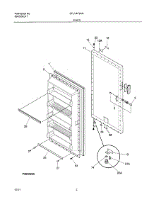 03 - Door parts for Gibson Freezer GFU14F3AW0 from AppliancePartsPros.com