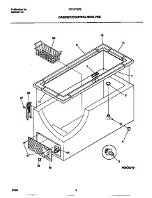 03 - Cabinet / Control / Shelves parts for Frigidaire Freezer GFC07M3EW0 from AppliancePartsPros.com