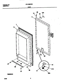 02 - Door parts for Frigidaire Freezer GFU12M0HW0 from AppliancePartsPros.com