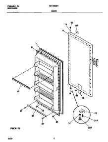 02 - Door parts for Frigidaire Freezer GFU09M2HW3 from AppliancePartsPros.com