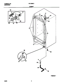 03 - Cabinet parts for Frigidaire Freezer GFU09M2HW3 from AppliancePartsPros.com