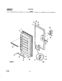 02 - Door parts for Frigidaire Freezer GFU17F7GW2 from AppliancePartsPros.com