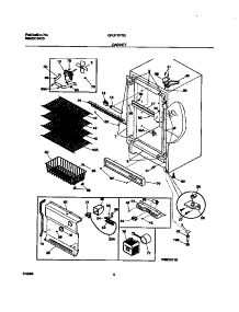 03 - Cabinet parts for Frigidaire Freezer GFU17F7GW2 from AppliancePartsPros.com