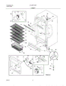 05 - Cabinet parts for Gibson Freezer GFU20F7GW5 from AppliancePartsPros.com