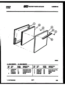 03 - Door Parts parts for Frigidaire Range CEA1M2WSTC from AppliancePartsPros.com