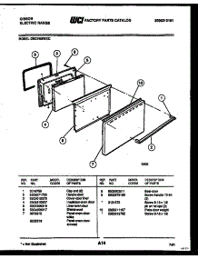 05 - Door Parts parts for Frigidaire Range CEC1M2WXC from AppliancePartsPros.com