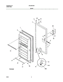 03 - Door parts for Gibson Freezer GFU20F5AW3 from AppliancePartsPros.com