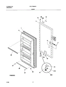 03 - Door parts for Gibson Freezer GFU17M3AW1 from AppliancePartsPros.com
