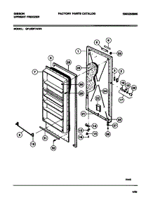 02 - Door parts for Frigidaire Freezer GFU20F7AW4 from AppliancePartsPros.com