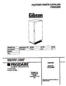 Cover parts for Gibson Freezer GFU21M4GW1 from AppliancePartsPros.com