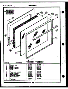 03 - Door Parts parts for Frigidaire Range CEB3M2WSTA from AppliancePartsPros.com