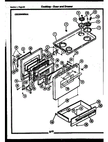 13 - Cooktop-Door And Drawer parts for Frigidaire Range CEB1M1WSTA from AppliancePartsPros.com