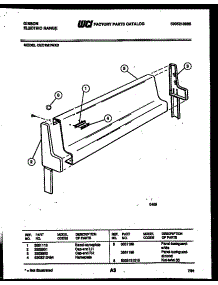 03 - Backguard parts for Frigidaire Range CEC1M1WXD from AppliancePartsPros.com