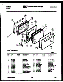 05 - Door Parts parts for Frigidaire Range CEC1S3WSAC from AppliancePartsPros.com