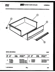 07 - Drawer Parts parts for Frigidaire Range CEC1S3WSAC from AppliancePartsPros.com