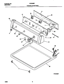 04 - Controls / Top Panel parts for Frigidaire Dryer GDE546RFS0 from AppliancePartsPros.com
