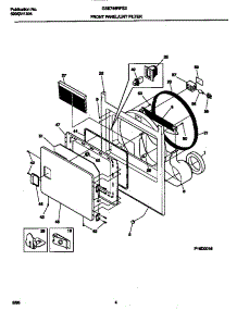 03 - Front Panel,Door parts for Frigidaire Dryer GSE746RFS2 from AppliancePartsPros.com
