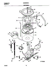 06 - P17t0039 Wshr Mtr,Hose parts for Frigidaire Washer Dryer Combo GLSE62RHS0 from AppliancePartsPros.com