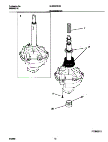 07 - P17m0010 Transmission parts for Frigidaire Washer Dryer Combo GLSE62RHS0 from AppliancePartsPros.com