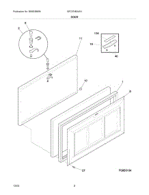 03 - Door parts for Gibson Freezer GFC07M3AW4 from AppliancePartsPros.com