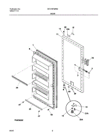 03 - Door parts for Gibson Freezer GFU14F3AW2 from AppliancePartsPros.com