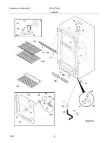 05 - Cabinet parts for Gibson Freezer GFU14F3AW5 from AppliancePartsPros.com